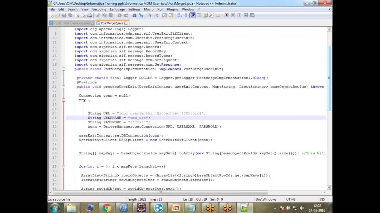 Informatica MDM 10.1 User Exits in Java Informatica MDM Tutorial