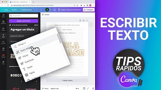 Como Escribir Textos en Canva