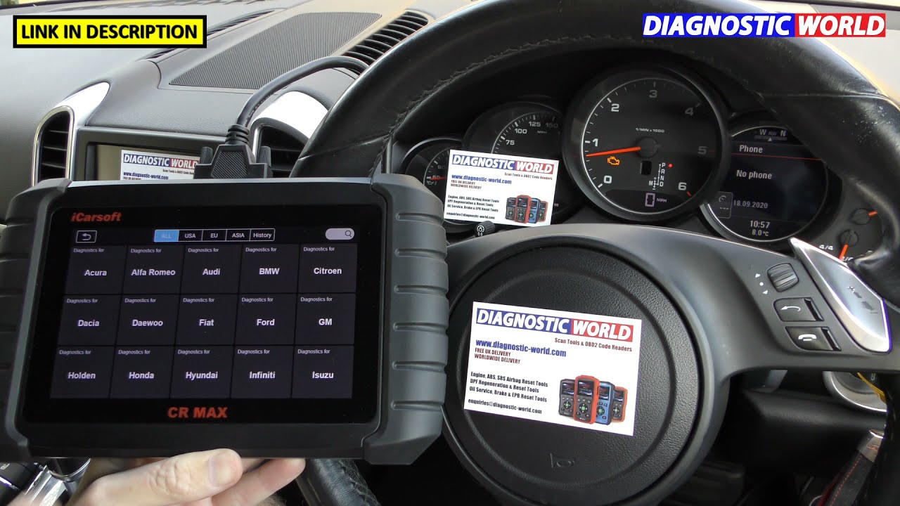 ICarsoft CR Max BT, Valise Diagnostic Automobile Multimarques OBD2