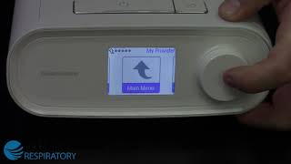 Philips Respironics Dreamstation Menu Interface