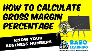 how to calculate your gross margin percentage on products or services