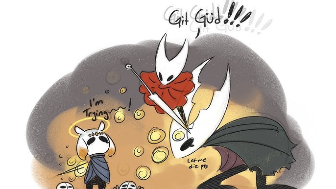 hornet (hollow knight) saying git gud - Drawception