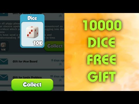 10000 Dice Free Gift | How to Get Free Dice | Piggy Go