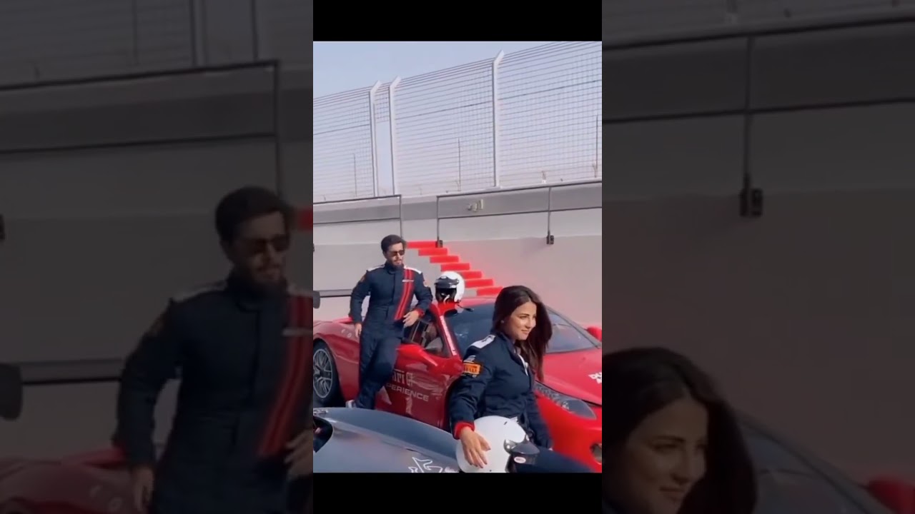 Feroz khan with unshah shah photo shooting with racing cars 