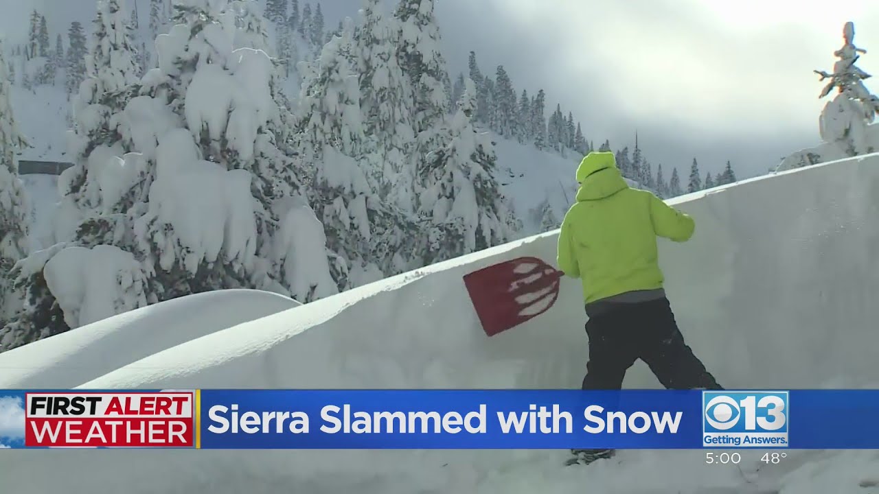 Sierra towns begin digging out of snow - YouTube