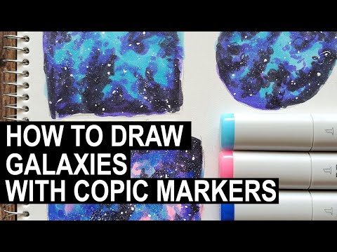 Drawing Galaxies with Just 3 Markers! (Copic/Alcohol Markers)