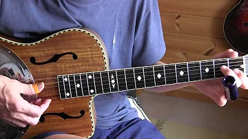 Slide Guitar Lesson in Open D - How Long Blues - Lyrics in videodescr.