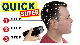 QUICK & EASY HOME HAIRCUT TUTORIAL |  How To Cut Men's Hair With Clippers Tutorial screenshot 4