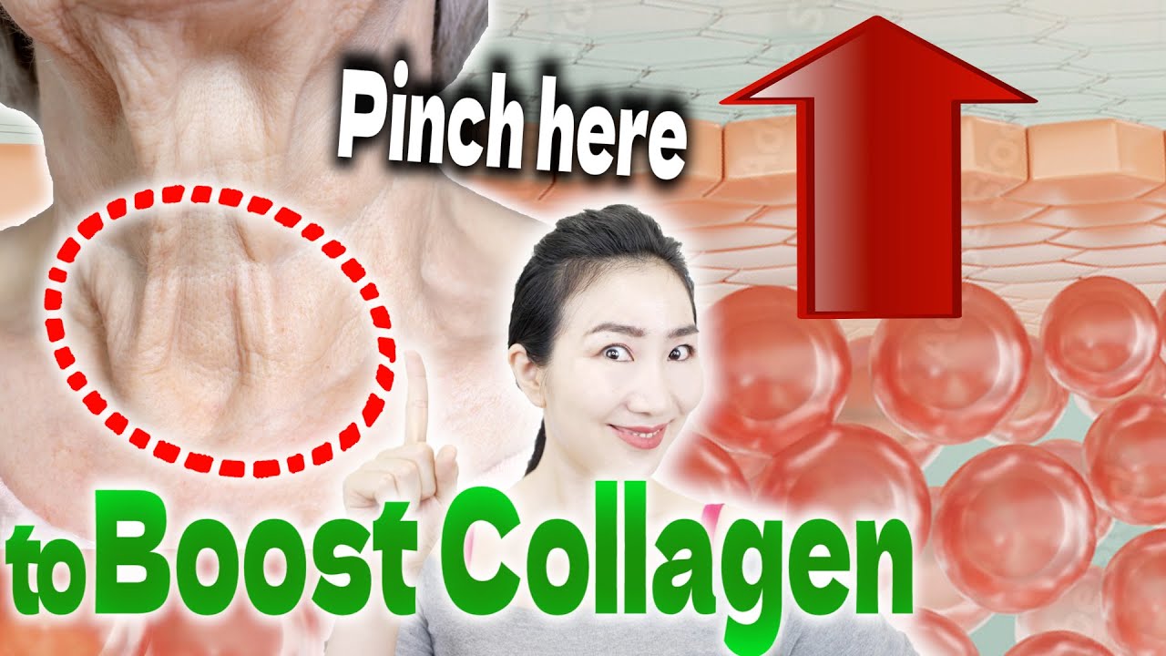 ⁣Pinch Here to Expand Capillaries to Boost Collagen on Neck Skin and Remove Neck Wrinkles and Sagging