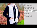 Crochet pocket scarf [Easy] Pocket shawl crochet tutorial