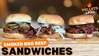 Smoked BBQ Beef Sandwiches with Chuck Roast