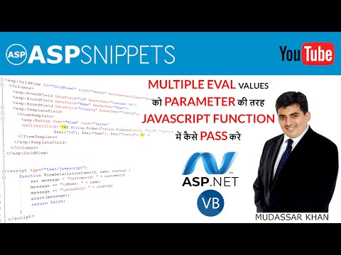 Pass multiple Eval values as parameters to a JavaScript function in ASP.Net using VB.Net