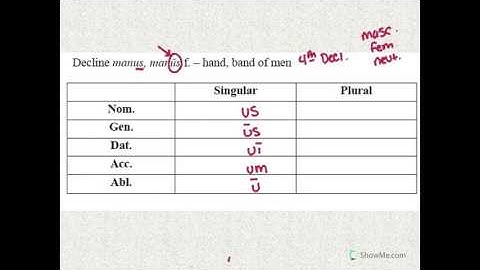 4th and 5th Declensions