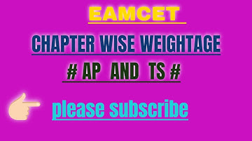 Weightage   chapter wise math EAMCET || AP  AND TS ||