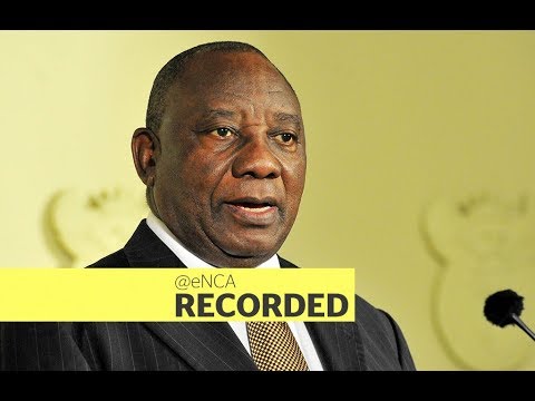 President Cyril Ramaphosa addresses the World Economic Forum