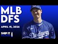 MLB DFS Process | DraftKings &amp; FanDuel Picks, Plays &amp; Slate Breakdown | Wednesday, 04/15/26