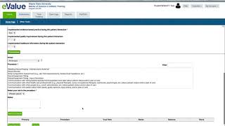 EValue - Logging Case Logs:Patient Interactions
