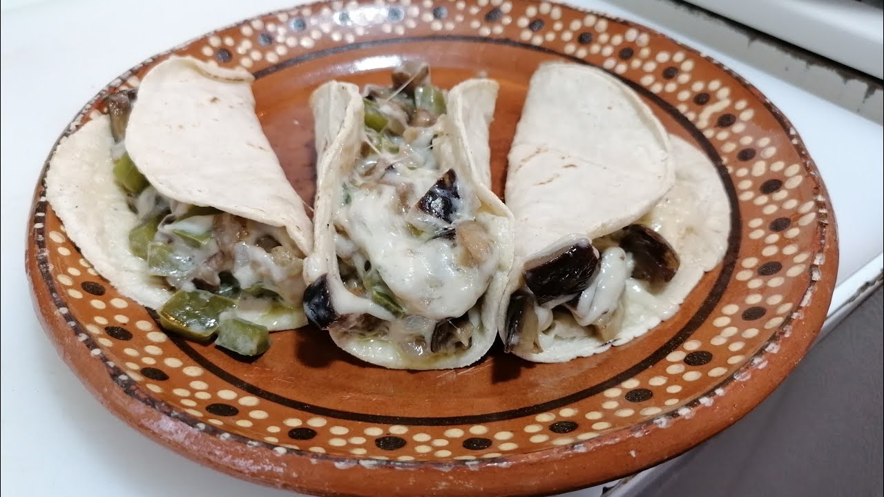 Tacos de Berenjena Receta / Eggplant Taco Recipe / Mexican Recipe