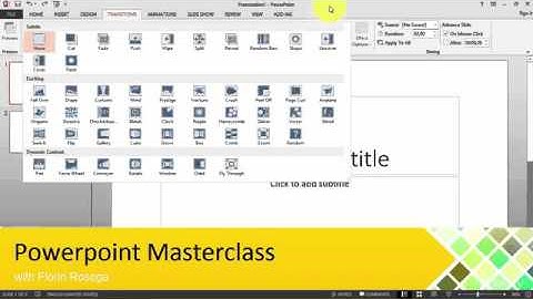 Using The Transitions Ribbon in PowerPoint