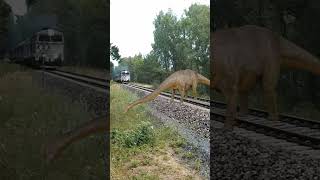 Train vs Dinosaur | Who’s stronger? VFX #shorts #viralvideo