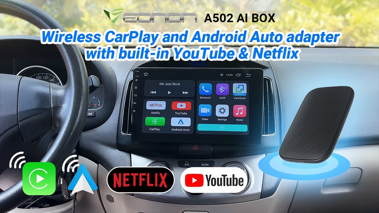 Wireless Apple CarPlay & Android Auto AI Box | Eonon A502