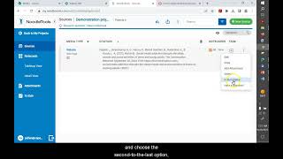 How to create an in text citation for a source using Noodle Tools