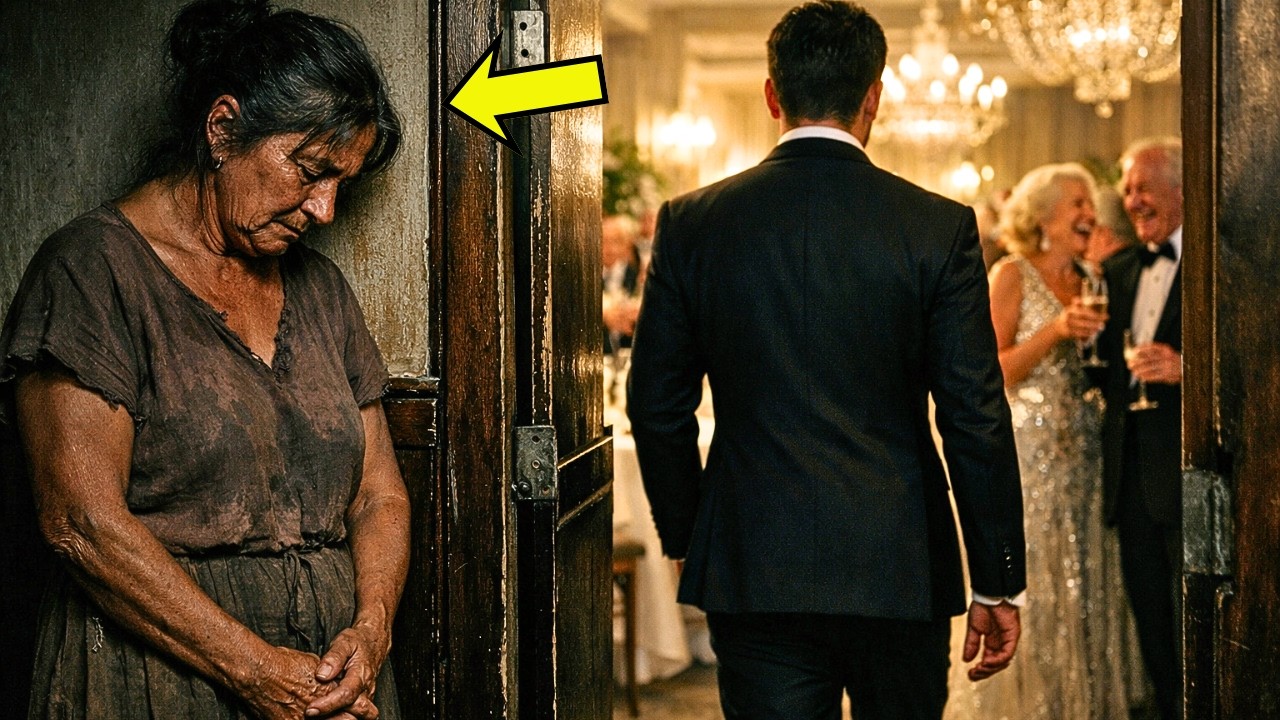 Su hijo la escondió en la cocina por su vestido viejo... Pero cuando el millonario entró...