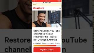 Restore Etika's YouTube channel so we can remember his legacy | RIP Desmond Amofah
