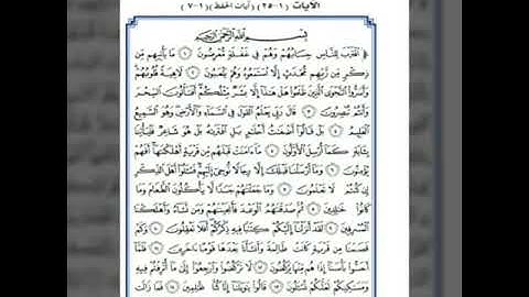 الوحدة الخامسة سورة الأنبياء (1-7)