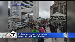 Crews Rescue Woman Who Fell Under Train At South Station