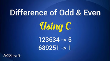 C | Difference of Odd and Even Numbers using C language in Tamil