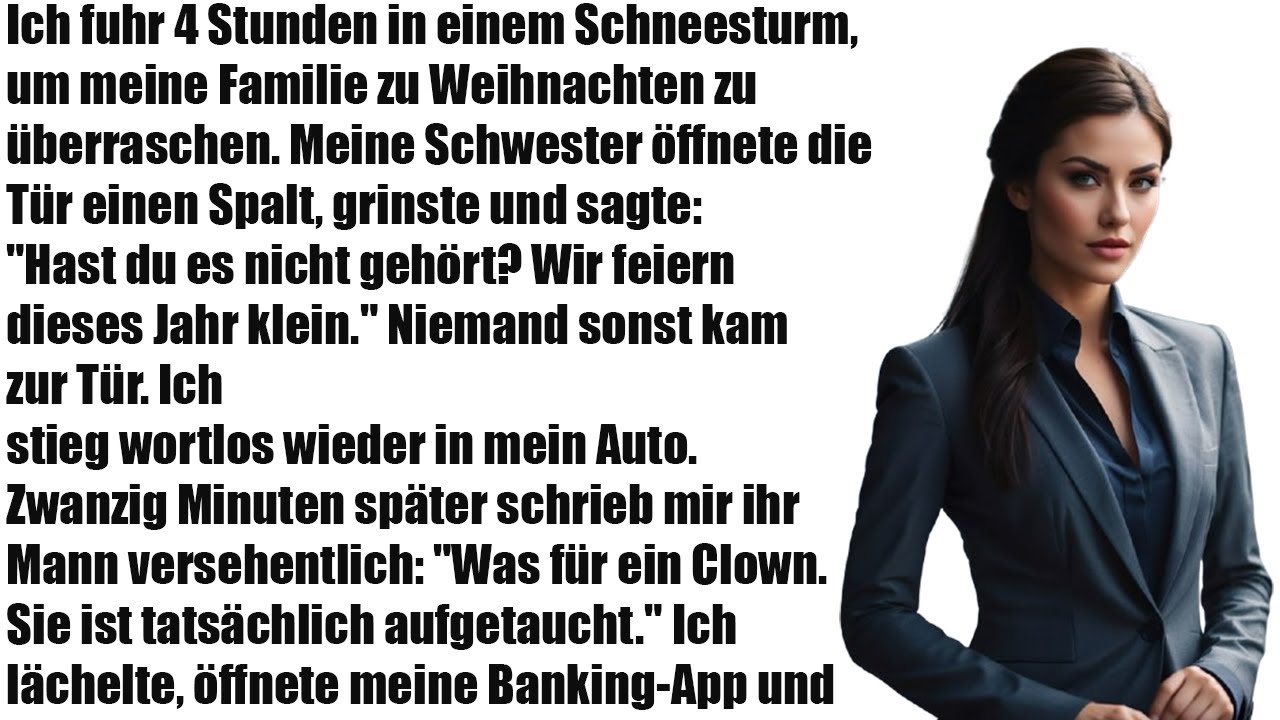 „4 Stunden im Schneesturm: Meine Überraschung zu Weihnachten zerstört meine Schwester“