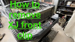 How to remove Jeep Cherokee XJ front clip and fenders.