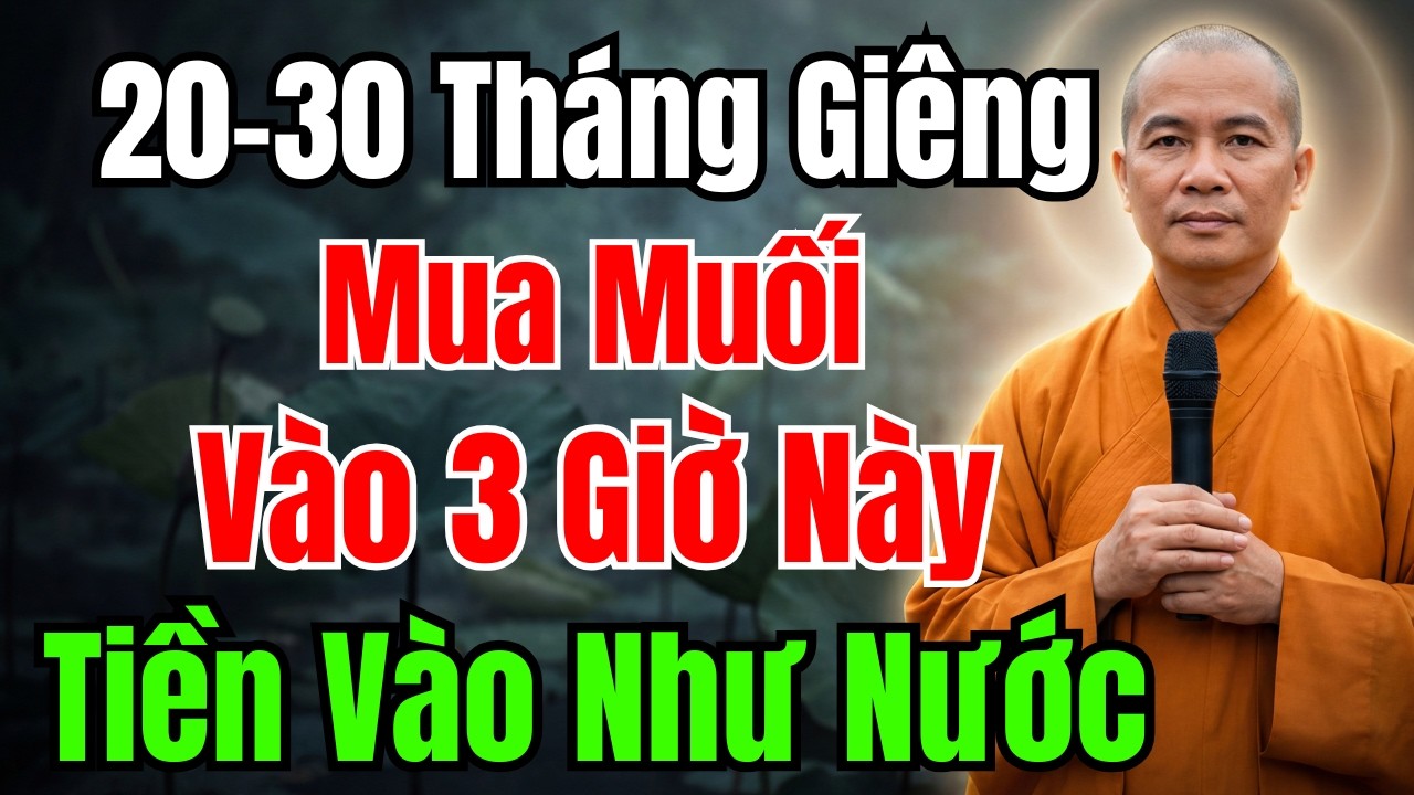 20-30 THÁNG GIÊNG : MUA MUỐI VÀO 3 GIỜ HOÀNG ĐẠO NÀY, CẢ NĂM MAY MẮN, TIỀN BẠC ĐẦY NHÀ