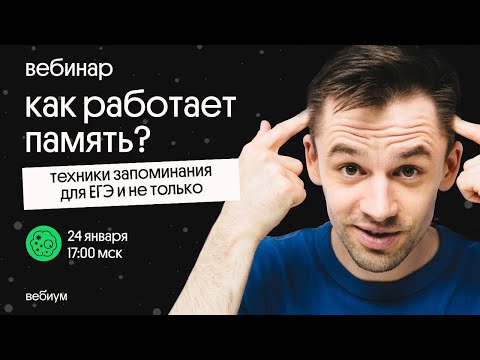 КАК РАБОТАЕТ ПАМЯТЬ? | Как запомнить всё для ЕГЭ | ЕГЭ по биологии 2021 | Вебиум