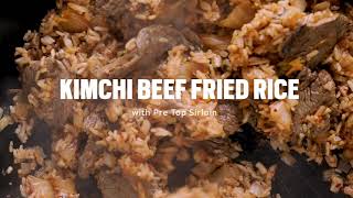 30-Minute Kimchi Beef Fried Rice with Pre 100% Grass-fed and finished Top Sirloin Steak