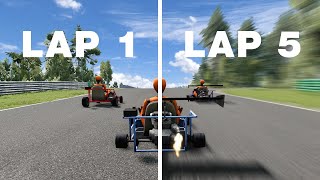 Every Lap, The Go Karts Get Faster