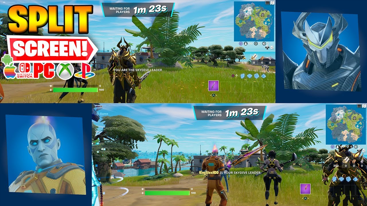 How To SPLIT SCREEN on Fortnite Chapter 3 Season 2! (PS/Xbox/PS/Switch/Mobile)  2022! 