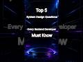 Top 5 System Design Questions Every Backend Developer Must Know | #systemdesign#shorts #yt #software