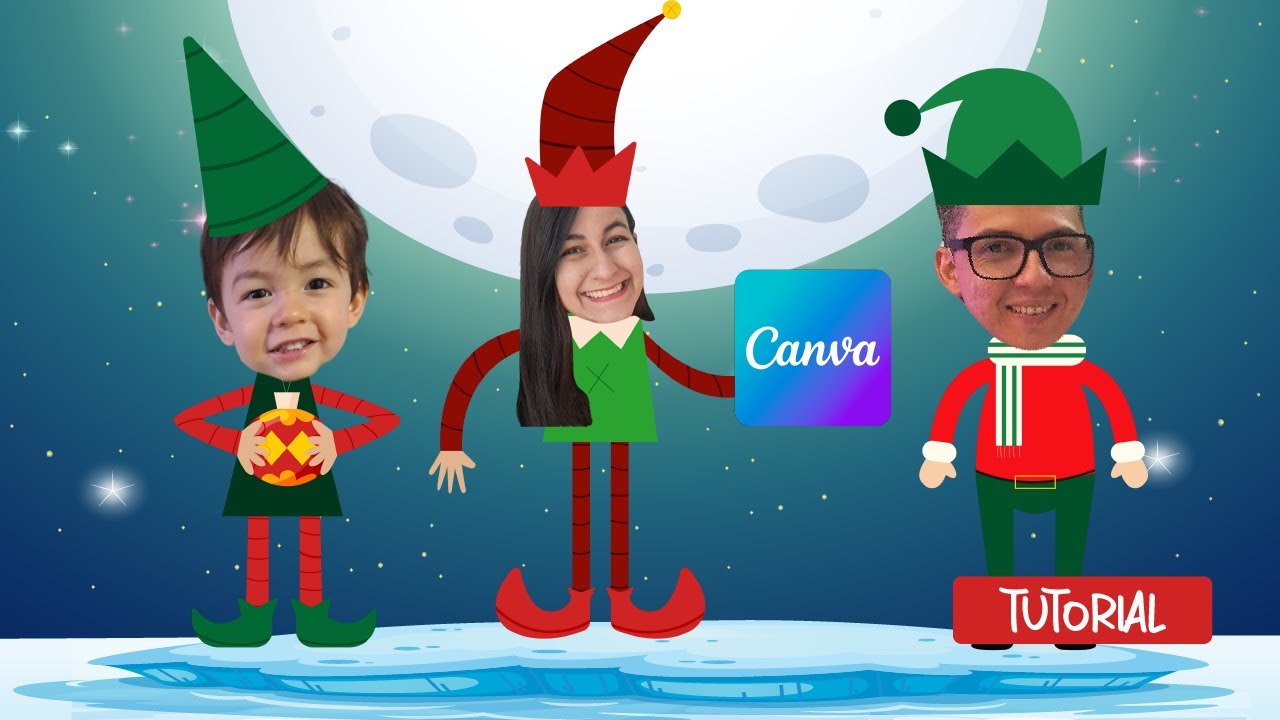 🎅Como añadir tu Cara en un Cuerpo de Caricatura Navideña con CANVA – Tutorial Paso a Paso ✅