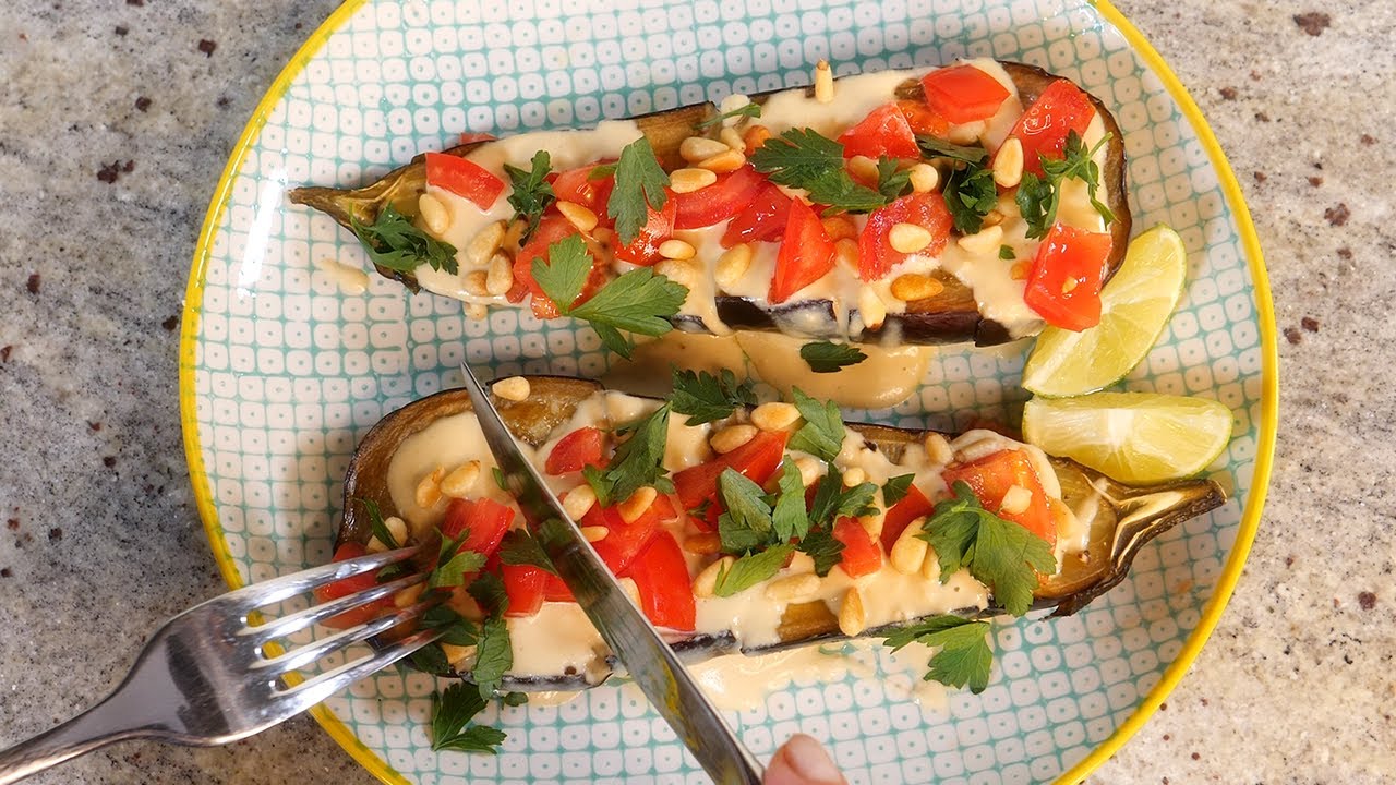Super easy keto baked aubergine (eggplant) Keto vegan LCHF YouTube