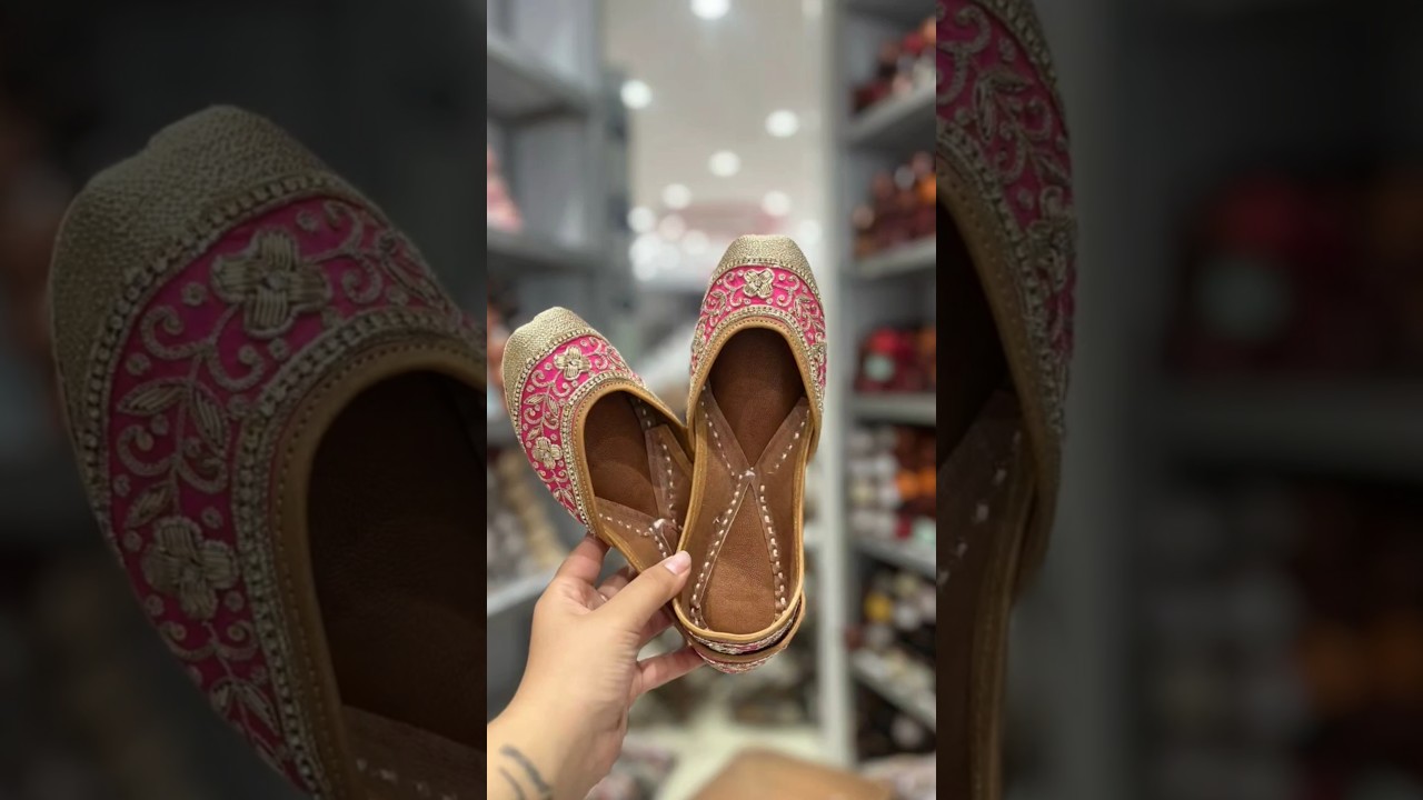 "Pure Leather Punjabi Juttis | Handmade & Trending Footwear for Women