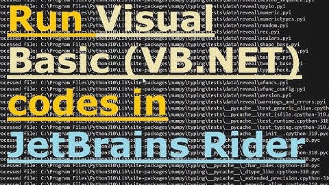 How to Run Visual Basic (VB.NET) codes in JetBrains Rider