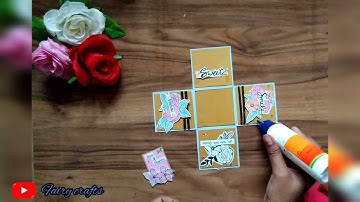 one layer explosion box #explosion #explosionbox #handmade #handmadegift #handmadegiftidea #craft