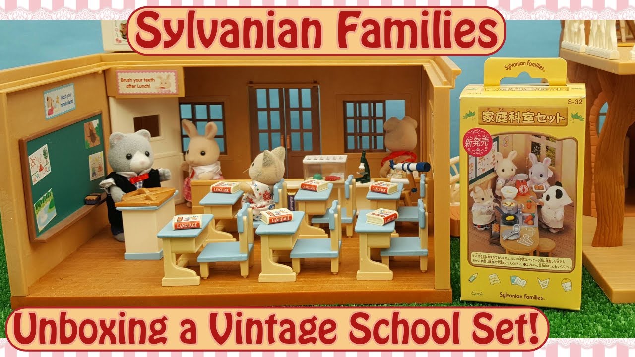 Unboxing Sylvanian Families School Sets! Part 2 Vintage Home Economics