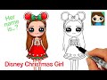 How to Draw a Christmas Disney Cute Girl