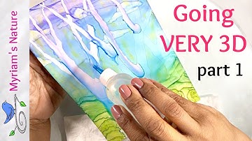 180] ALCOHOL INK Technique 🌳 VERY 3D Trees - part 1- Getting the Painting Done - Masking Fluid Tips