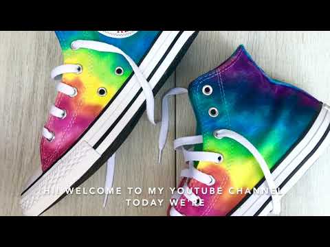 Easy How to Tie Dye Shoes Tutorial - Converse
