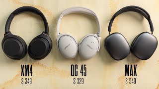 Sony XM4 vs Bose QC45 vs AirPods Max (con  y )