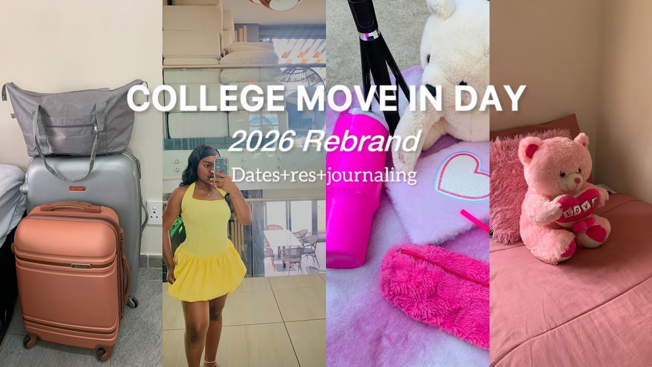 Vlog| College Move in day + Lunch Date + 2026 Rebrand + Vision board 
